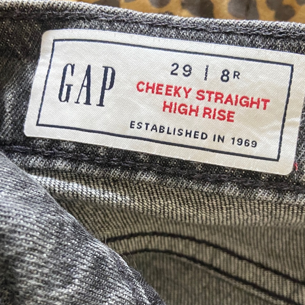 GAP Gray Cheeky Straight High Rise Jeans - Picture 2 of 7
